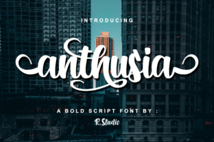 Anthusia: A Bold Script Font for Thoughtful Product Design
