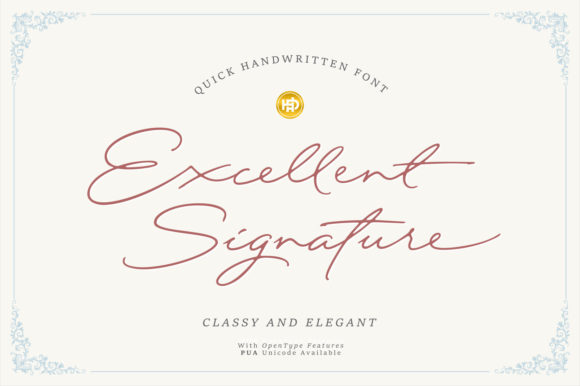 Excellent Signature: A Script Font That Elevates Your Brand Identity