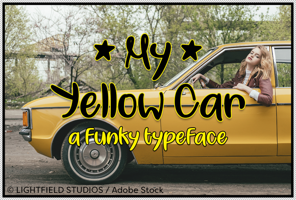 My Yellow Car Font: Handlettered Style for Digital Branding