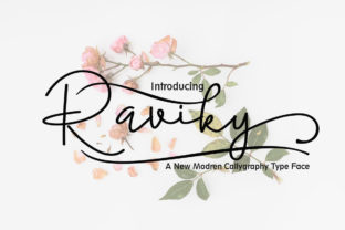 Raviky: A Handwritten Font with Playful Swashes