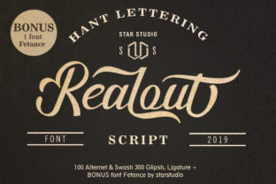 Realout Font: A Bold Handwritten Typeface for Vintage Elegance